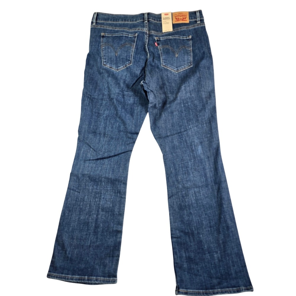 Levi's Classic Bootcut Jeans Women 16 Blue Medium Wash Stretch Western Farm‎ New